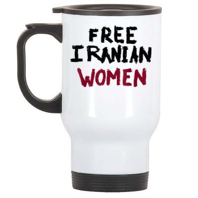 Free Iranian Women Mahsa Amini Iran #MAHSAAMINI Stainless Steel Travel Mug