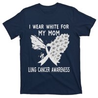 Funny I Wear White Ribbon Lung Cancer Awareness T-Shirt