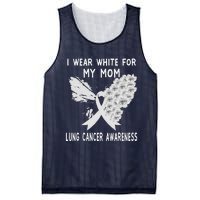 Funny I Wear White Ribbon Lung Cancer Awareness Mesh Reversible Basketball Jersey Tank