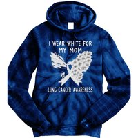 Funny I Wear White Ribbon Lung Cancer Awareness Tie Dye Hoodie