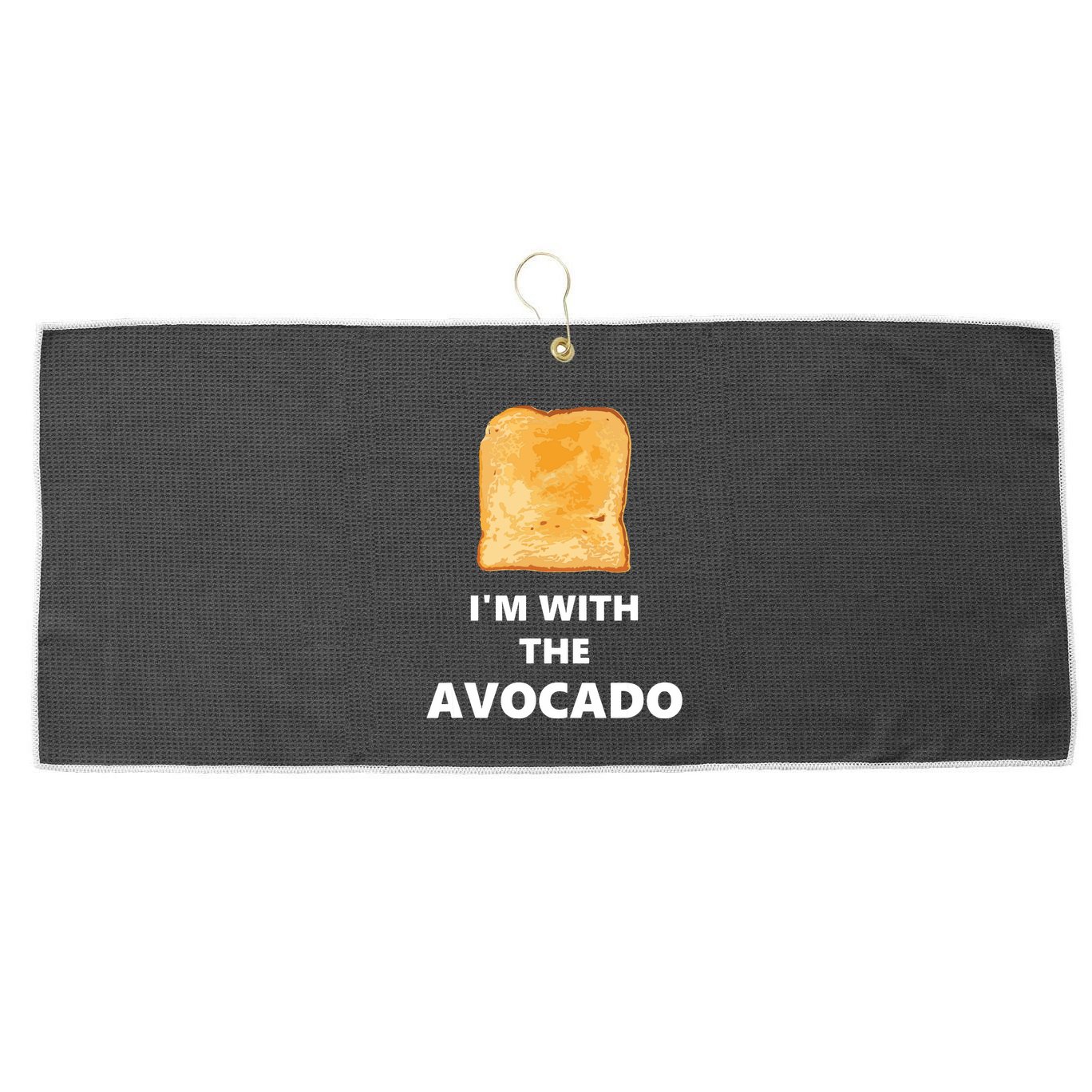 Fun Im With The Avocado Toast Halloween Costume Large Microfiber Waffle Golf Towel