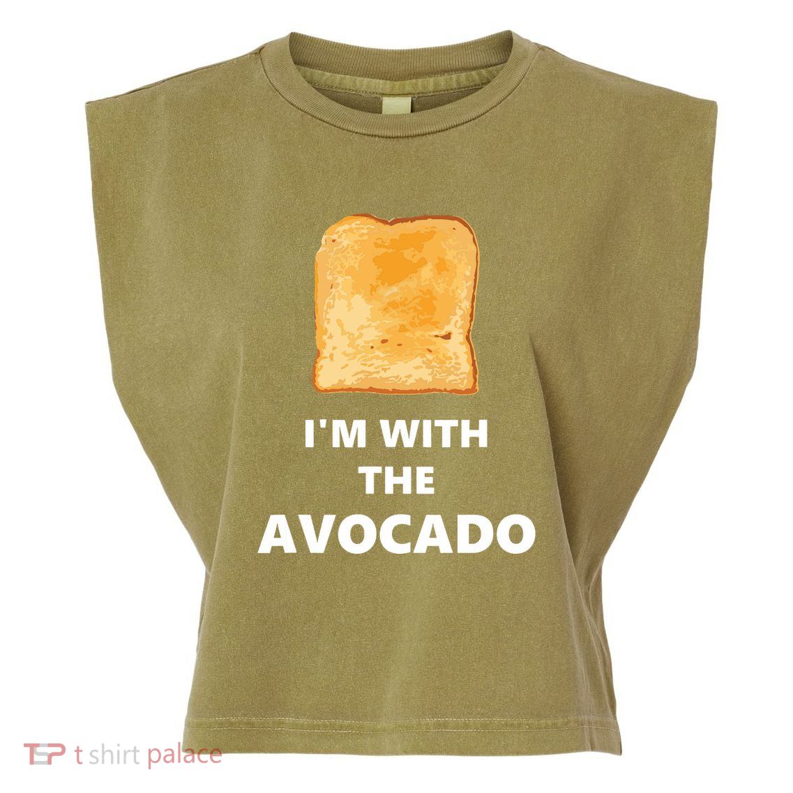Fun Im With The Avocado Toast Halloween Costume Garment-Dyed Women's Muscle Tee