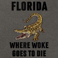 Florida Is Where Woke Goes To Die Funny Shirt Cotton Canvas Backpack