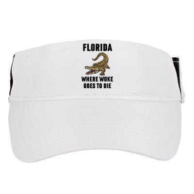 Florida Is Where Woke Goes To Die Funny Shirt Adult Drive Performance Visor
