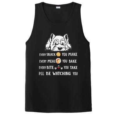 Funny I Will Be Watching You Westie Apparel For Dog Owners PosiCharge Competitor Tank