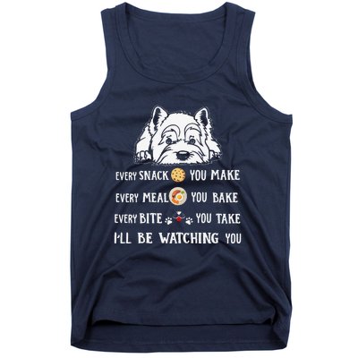 Funny I Will Be Watching You Westie Apparel For Dog Owners Tank Top