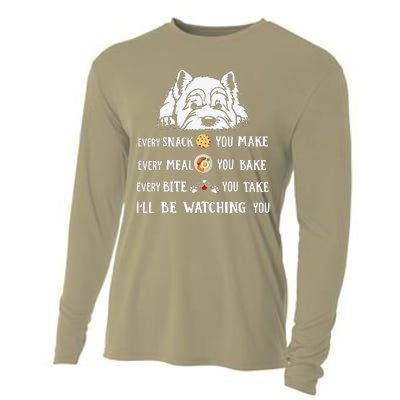 Funny I Will Be Watching You Westie Apparel For Dog Owners Cooling Performance Long Sleeve Crew