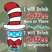 Funny I Will Drink Coffee Here Or There Everywhere Legacy Tie Dye Trucker Hat