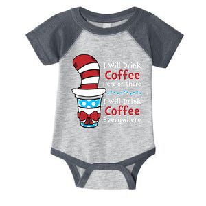 Funny I Will Drink Coffee Here Or There Everywhere Infant Baby Jersey Bodysuit