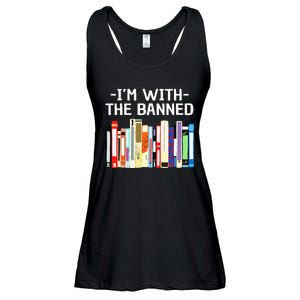 Funny I'm With The Banned Art Read Banned Books  Ladies Essential Flowy Tank