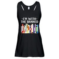 Funny I'm With The Banned Art Read Banned Books  Ladies Essential Flowy Tank