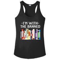 Funny I'm With The Banned Art Read Banned Books  Ladies PosiCharge Competitor Racerback Tank