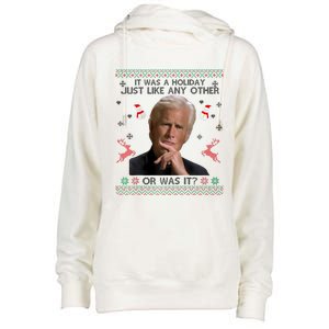 Funny It Was A Holiday Just Like Any Other Or Was It Raglan Womens Funnel Neck Pullover Hood