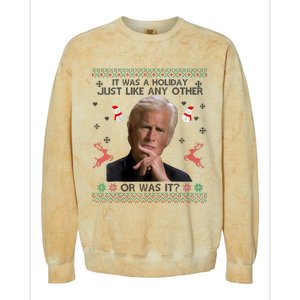 Funny It Was A Holiday Just Like Any Other Or Was It Raglan Colorblast Crewneck Sweatshirt