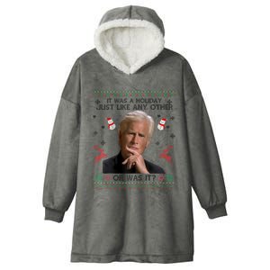 Funny It Was A Holiday Just Like Any Other Or Was It Raglan Hooded Wearable Blanket