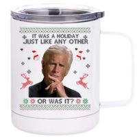 Funny It Was A Holiday Just Like Any Other Or Was It Raglan 12 oz Stainless Steel Tumbler Cup