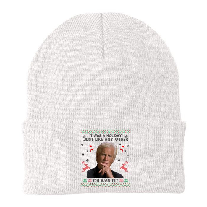 Funny It Was A Holiday Just Like Any Other Or Was It Raglan Knit Cap Winter Beanie