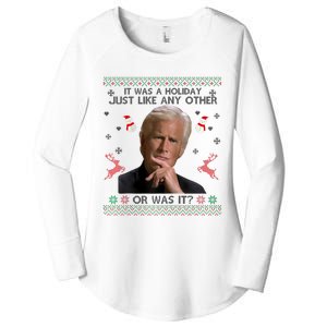 Funny It Was A Holiday Just Like Any Other Or Was It Raglan Women's Perfect Tri Tunic Long Sleeve Shirt