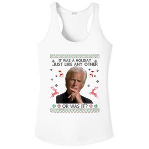 Funny It Was A Holiday Just Like Any Other Or Was It Raglan Ladies PosiCharge Competitor Racerback Tank