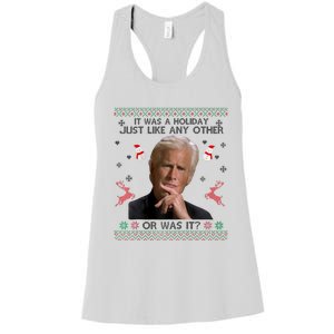 Funny It Was A Holiday Just Like Any Other Or Was It Raglan Women's Racerback Tank