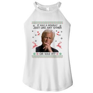 Funny It Was A Holiday Just Like Any Other Or Was It Raglan Women's Perfect Tri Rocker Tank