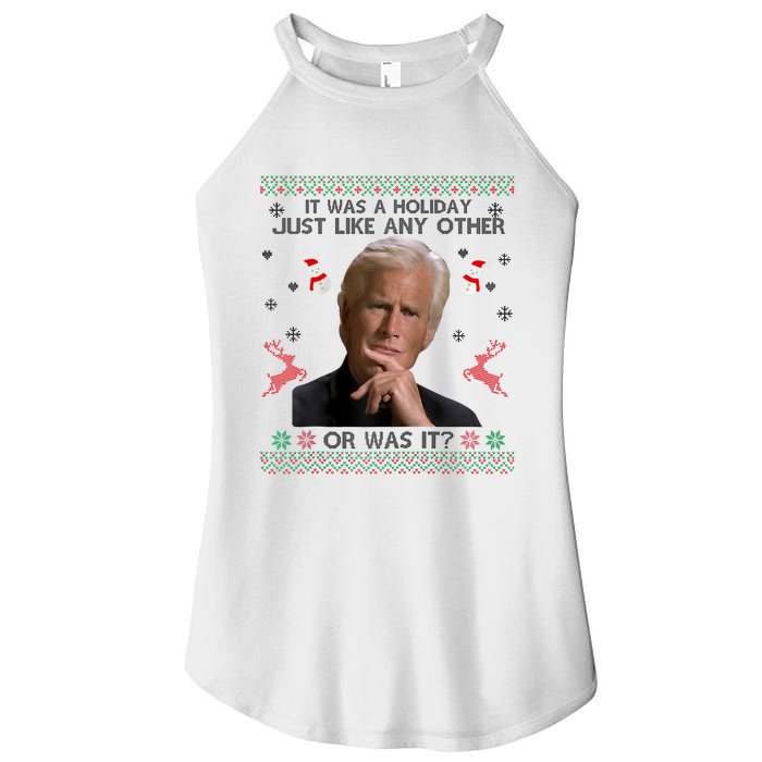 Funny It Was A Holiday Just Like Any Other Or Was It Raglan Women's Perfect Tri Rocker Tank