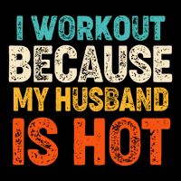 Funny I Workout Because My Husband Is Hot Drawstring Bag