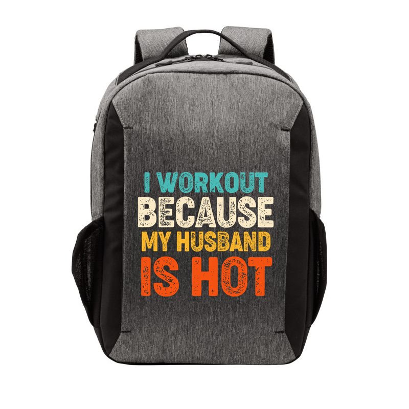 Funny I Workout Because My Husband Is Hot Vector Backpack
