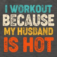 Funny I Workout Because My Husband Is Hot Vector Backpack