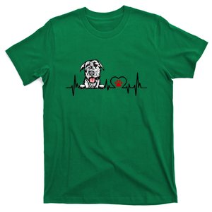 Funny Irish Wolfhound Heartbeat Dog Lover St Patrick Day T-Shirt