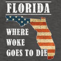 Florida Is Where Woke Goes To Die DeSantis Florida USA Flag Vector Backpack