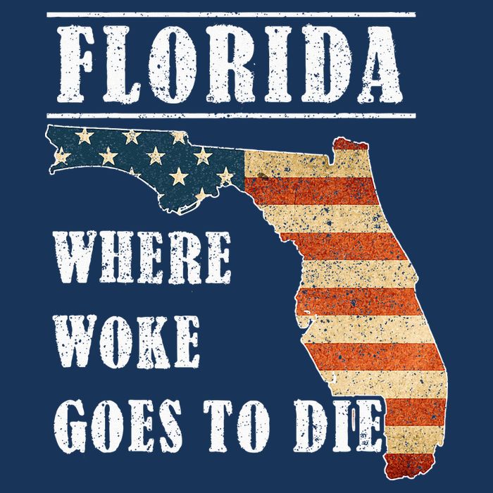 Florida Is Where Woke Goes To Die DeSantis Florida USA Flag Zip Tote Bag