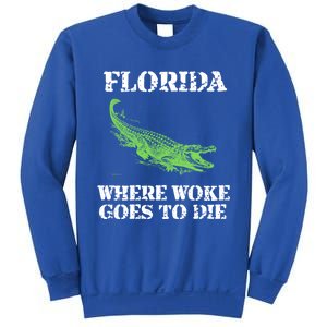 Florida Is Where Woke Goes To Die Crocodile Alligator Sweatshirt