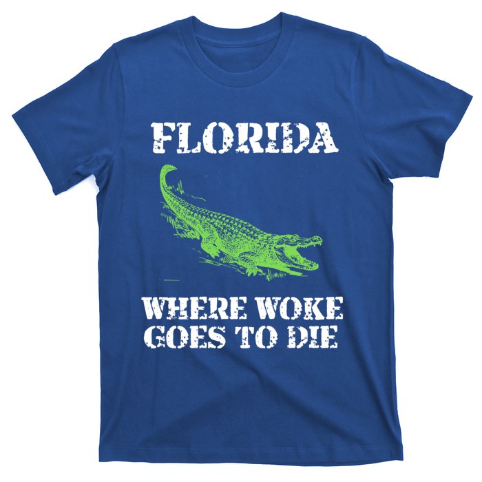 Florida Is Where Woke Goes To Die Crocodile Alligator T-Shirt