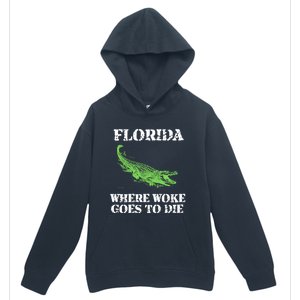 Florida Is Where Woke Goes To Die Crocodile Alligator Urban Pullover Hoodie