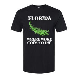 Florida Is Where Woke Goes To Die Crocodile Alligator Softstyle CVC T-Shirt