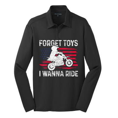 Forget I Wanna Ride Motocross Dirt Bike Mx Racing Silk Touch Performance Long Sleeve Polo