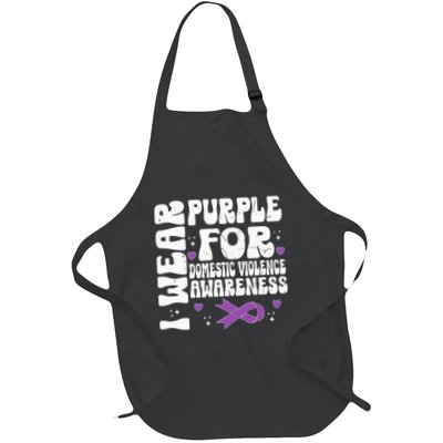 funny I Wear Purple Domestic Violence Awareness Apron