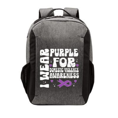 funny I Wear Purple Domestic Violence Awareness Vector Backpack