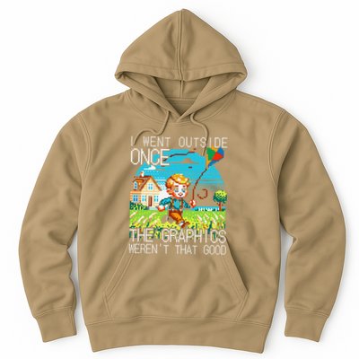 Funny I Went Outside Once The Graphics WerenT That Good Hoodie