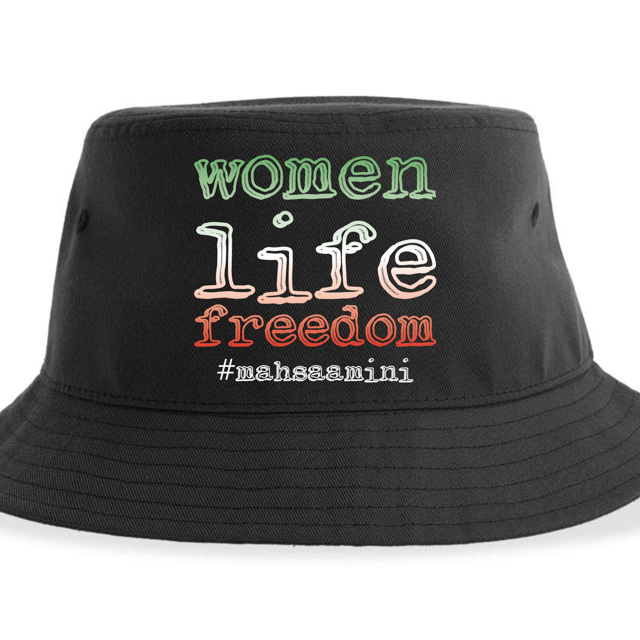 Free Iran | Women Life Freedom | Rise With The Women Of Iran Sustainable Bucket Hat
