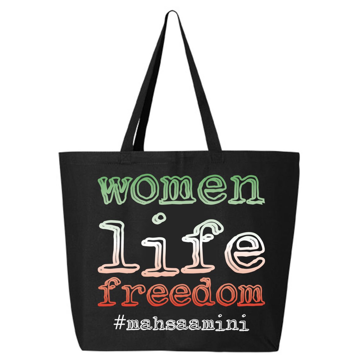 Free Iran | Women Life Freedom | Rise With The Women Of Iran 25L Jumbo Tote