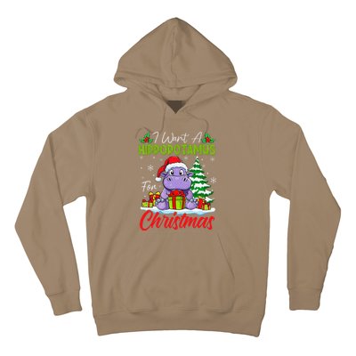 Funny I Want A Hippopotamus For Christmas Xmas Hippo Lovers Hoodie