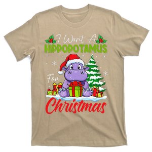 Funny I Want A Hippopotamus For Christmas Xmas Hippo Lovers T-Shirt