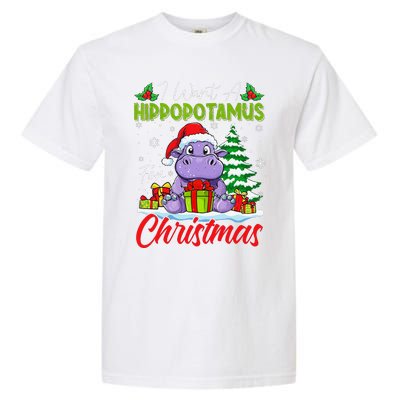 Funny I Want A Hippopotamus For Christmas Xmas Hippo Lovers Garment-Dyed Heavyweight T-Shirt