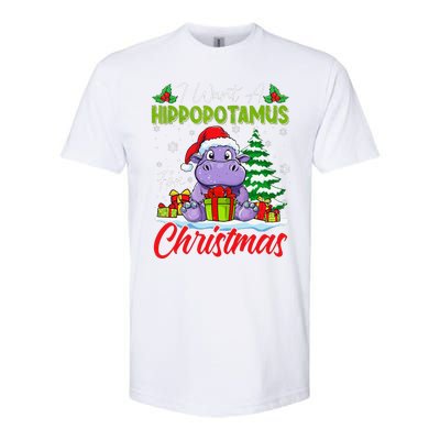 Funny I Want A Hippopotamus For Christmas Xmas Hippo Lovers Softstyle CVC T-Shirt