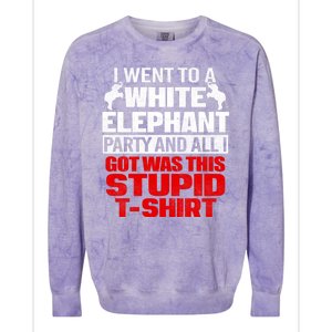 Funny I Went To A White Elephant Christmas Xmas Colorblast Crewneck Sweatshirt