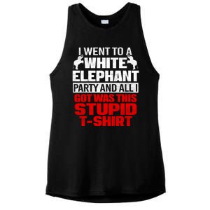 Funny I Went To A White Elephant Christmas Xmas Ladies PosiCharge Tri-Blend Wicking Tank