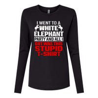 Funny I Went To A White Elephant Christmas Xmas Womens Cotton Relaxed Long Sleeve T-Shirt