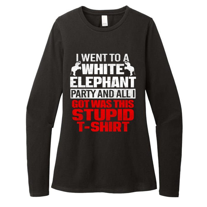 Funny I Went To A White Elephant Christmas Xmas Womens CVC Long Sleeve Shirt